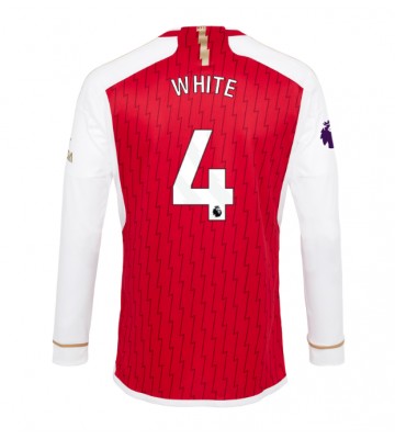 Maillot de foot Arsenal Benjamin White #4 Domicile 2023-24 Manche Longue